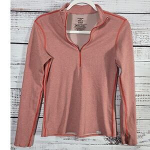Patagonia Womens Capilene 2 Quater zip Pullover size medium Orange